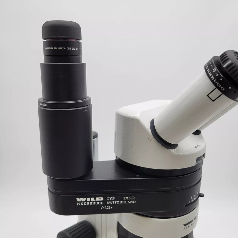 Wild Heerbrugg Stereo Microscope M5A with Phototube and Transmitted Light Base - microscopemarketplace