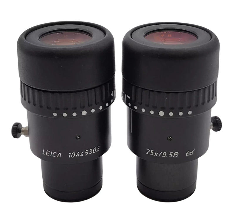 Leica Wild Stereo Microscope Eyepiece Pair 25x/9.5B 10445302 Eyepieces - microscopemarketplace