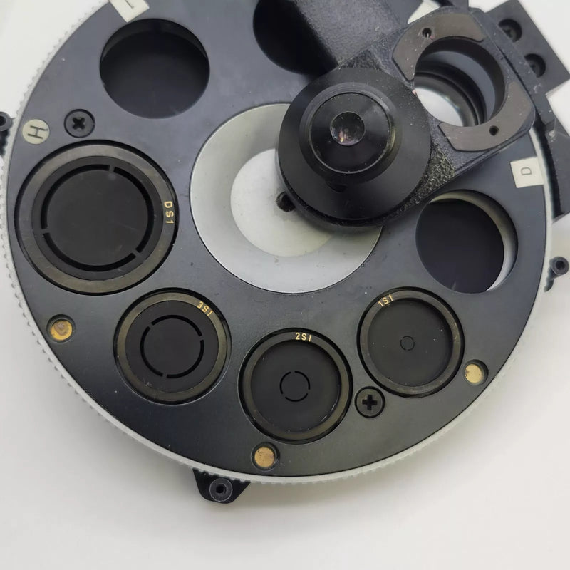 Leica Microscope Swing Out Condenser with Darkfield and Phase Contrast Rings - microscopemarketplace