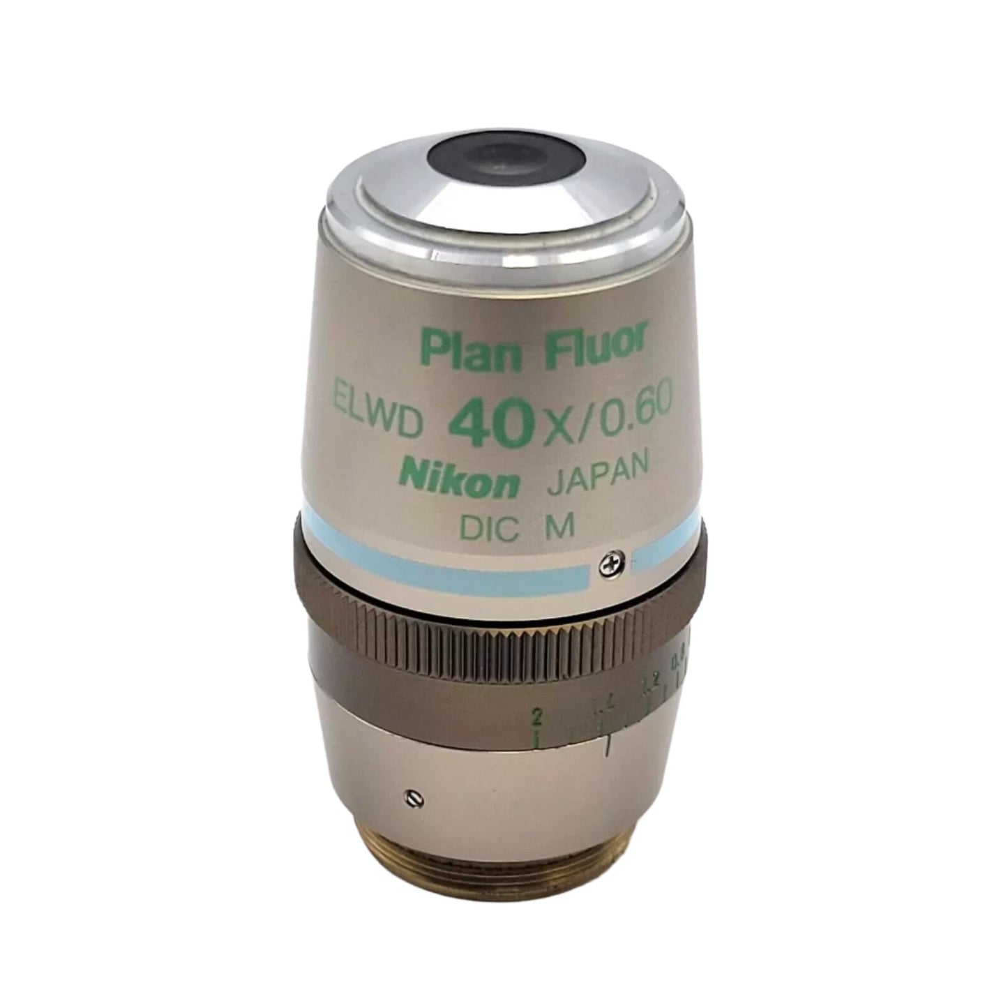 Nikon Microscope Objective Plan Fluor ELWD 40x Ph2 with Correction Collar - microscopemarketplace