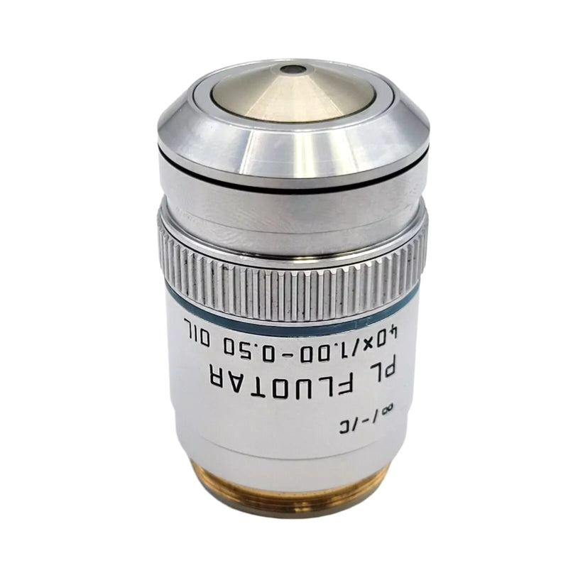 Leica Microscope Objective PL Fluotar 40x Oil with Iris Diaphragm 506007 - microscopemarketplace