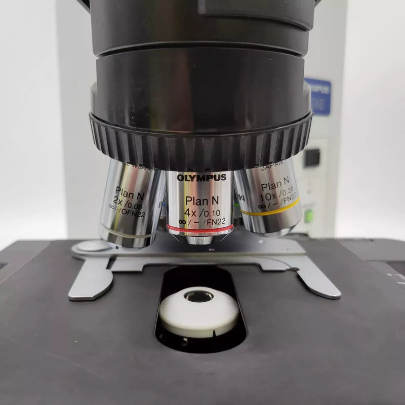 Olympus Microscope BX45 with 2x and Tilting Telescoping Head for Pathology/Mohs - microscopemarketplace