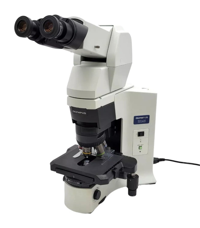 Olympus Microscope BX45 with Fluorites & Tilting Telescoping Head Pathology/Mohs - microscopemarketplace