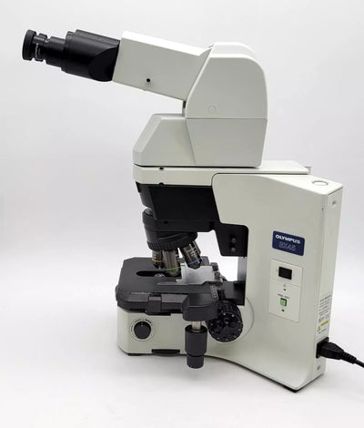 Olympus Microscope BX45 with Fluorites & Tilting Telescoping Head Pathology/Mohs - microscopemarketplace