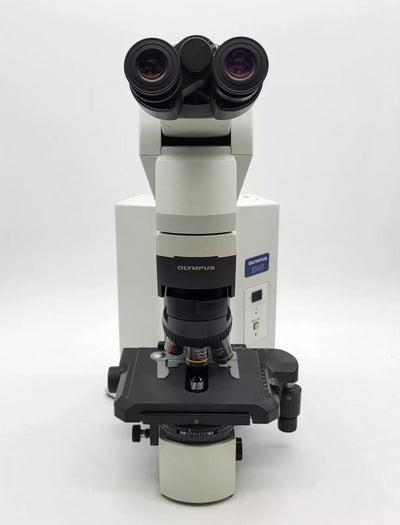 Olympus Microscope BX45 with Fluorites & Tilting Telescoping Head Pathology/Mohs - microscopemarketplace