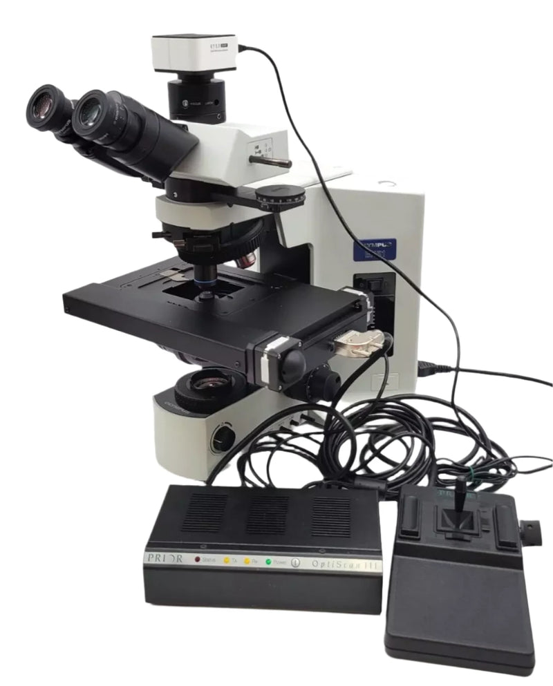 Olympus Microscope BX51 Pol Polarizing with Prior ProScan III Motorized Stage - microscopemarketplace