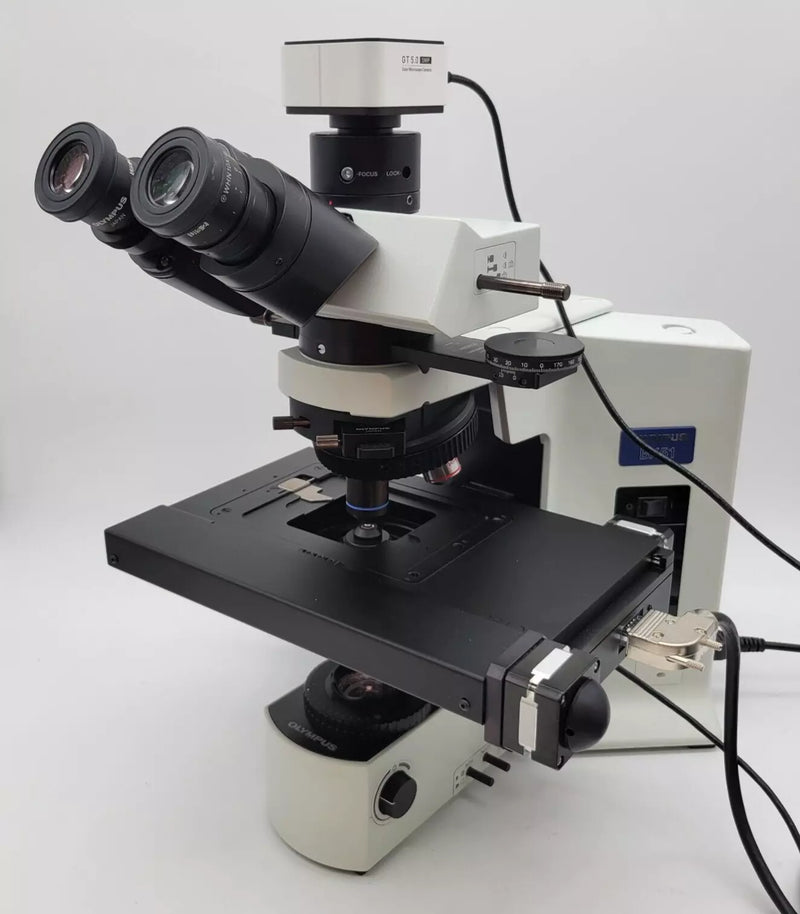 Olympus Microscope BX51 Pol Polarizing with Prior ProScan III Motorized Stage - microscopemarketplace