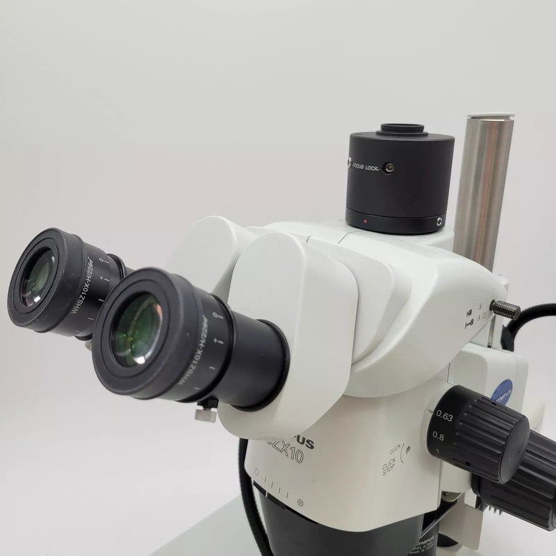 Olympus Stereo Microscope SZX10 with Dual Nosepiece & Trinocular Head - microscopemarketplace