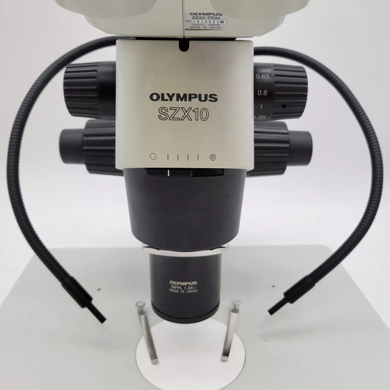 Olympus Stereo Microscope SZX10 with Dual Nosepiece & Trinocular Head - microscopemarketplace