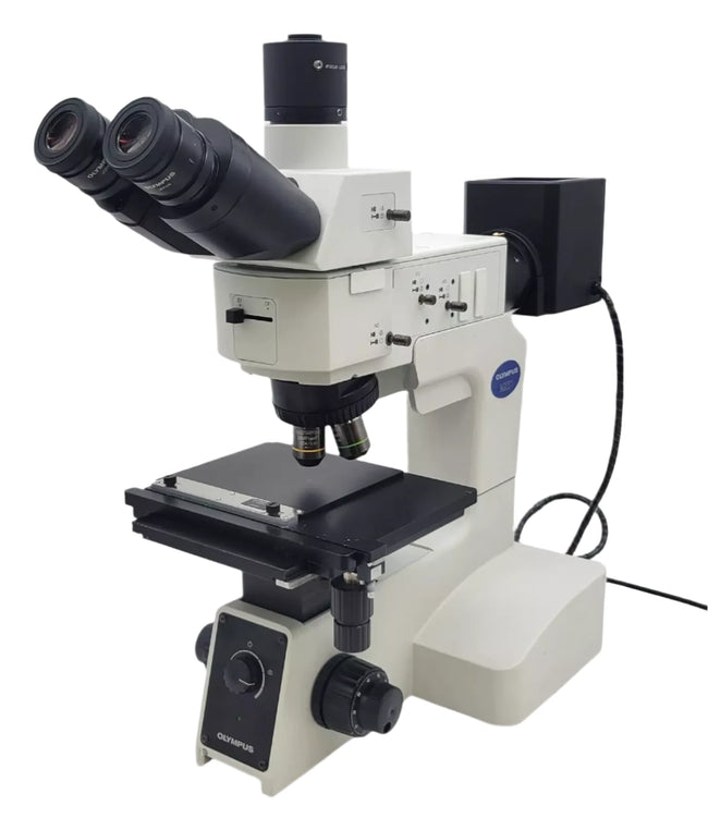 Olympus Microscope MX51 Semiconductor Inspection Metallurgy with Trinocular Head - microscopemarketplace