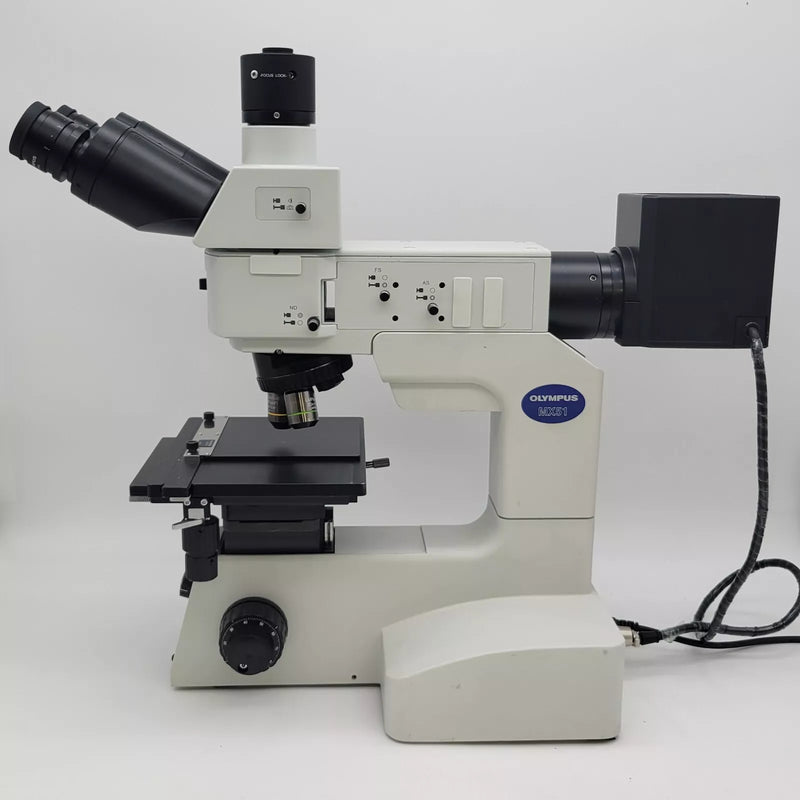 Olympus Microscope MX51 Semiconductor Inspection Metallurgy with Trinocular Head - microscopemarketplace