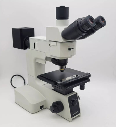 Olympus Microscope MX51 Semiconductor Inspection Metallurgy with Trinocular Head - microscopemarketplace