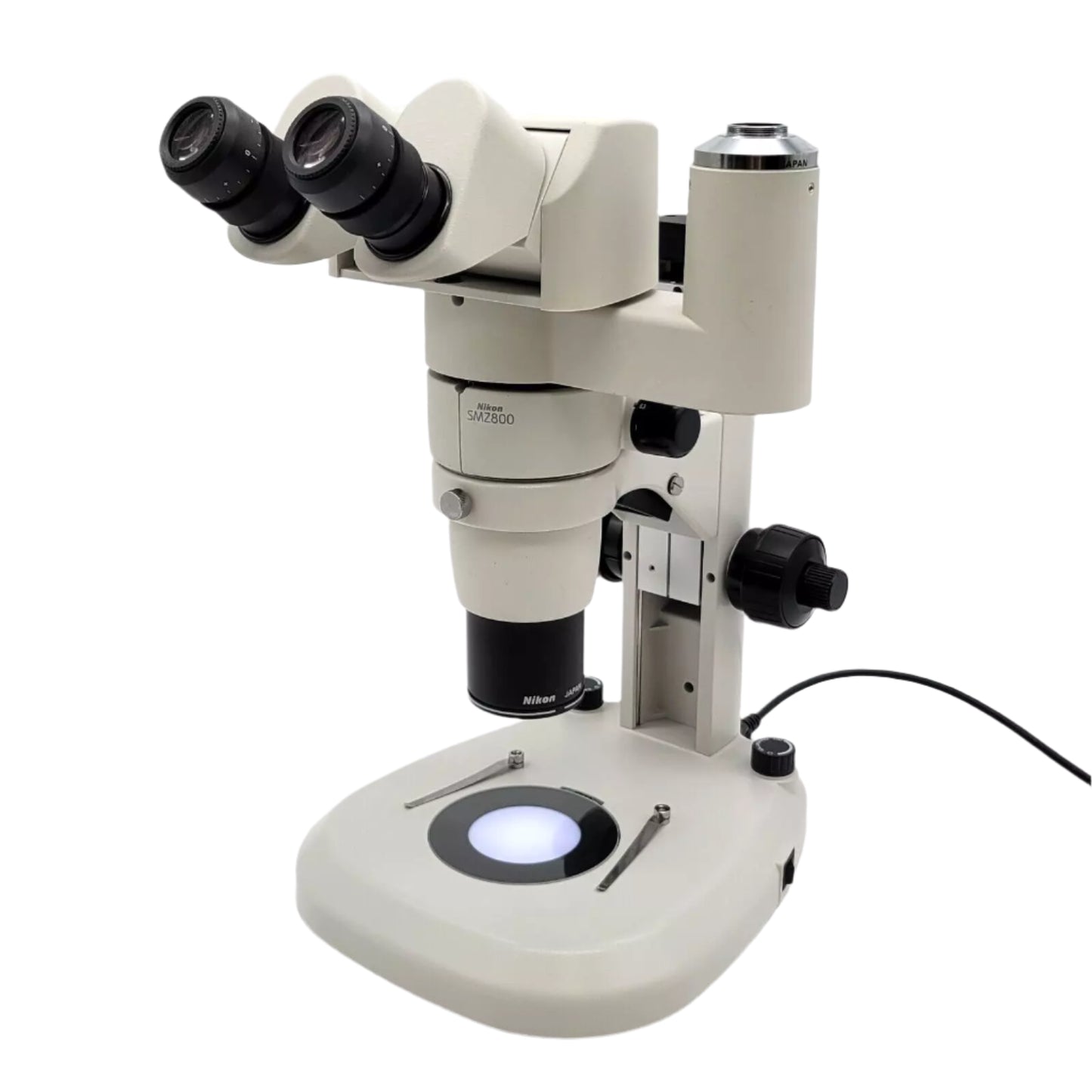 Nikon Stereo Microscope SMZ800 with Tilting Head, Photo Port & Illuminated Stand