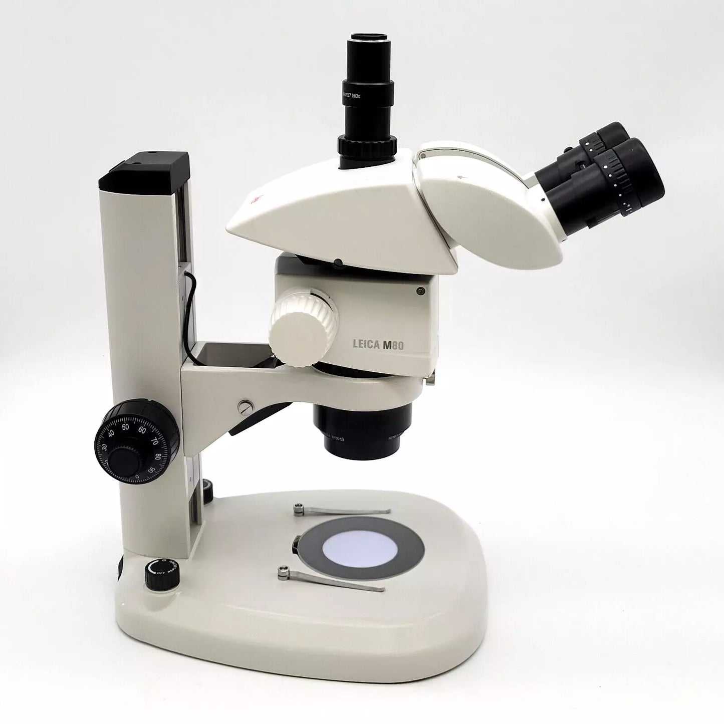 Leica Stereo Microscope M80 Trinocular w. Transmitted/Reflected LED Light Stand - microscopemarketplace