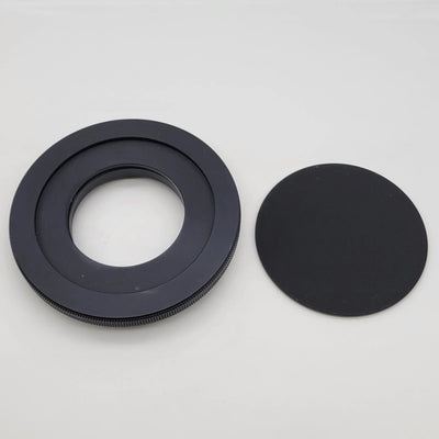 Leica Stereo Microscope Gliding Stage 120mm 10446301 with Black/White Stage Plate - microscopemarketplace