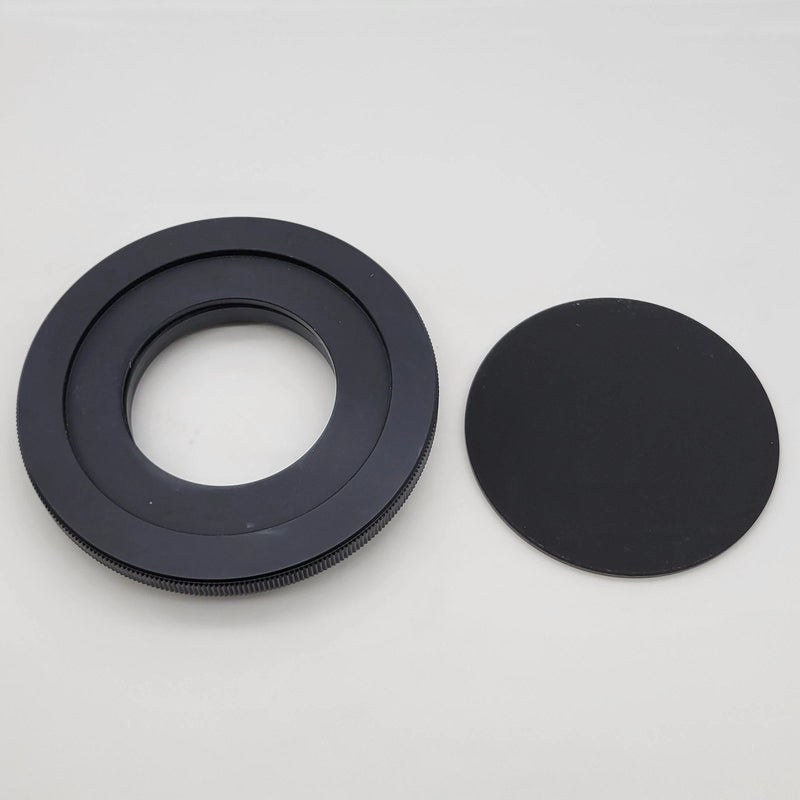 Leica Stereo Microscope Gliding Stage 120mm 10446301 with Black/White Stage Plate - microscopemarketplace
