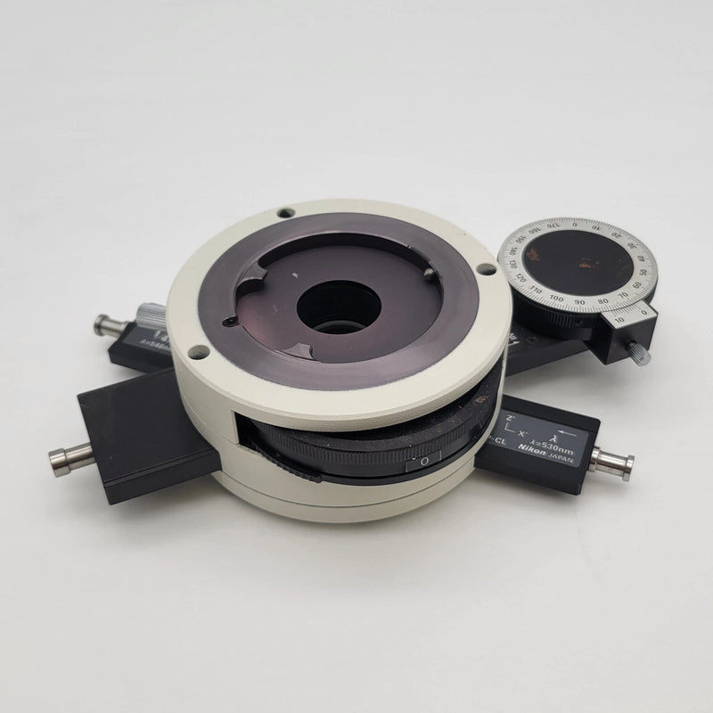 Nikon Microscope P-I Intermediate Tube with Analyzer & P-CL Quarter Wave Plate - microscopemarketplace