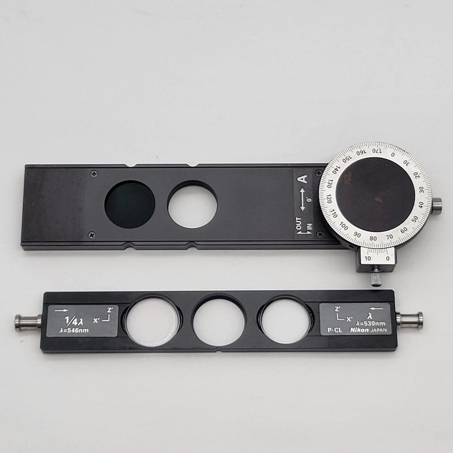 Nikon Microscope P-I Intermediate Tube with Analyzer & P-CL Quarter Wave Plate - microscopemarketplace