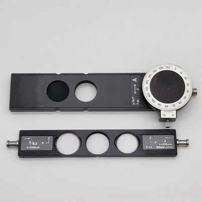 Nikon Microscope P-I Intermediate Tube with Analyzer & P-CL Quarter Wave Plate - microscopemarketplace