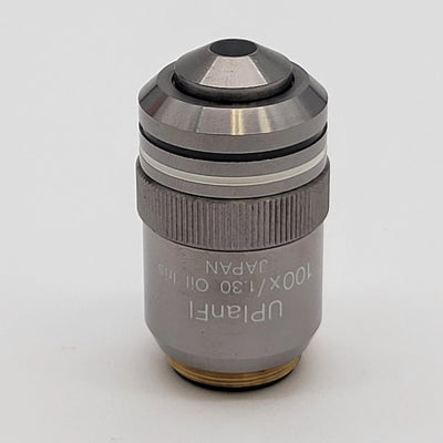 Olympus Microscope Objective UPlanFl 100x Oil with Iris Diaphragm - microscopemarketplace