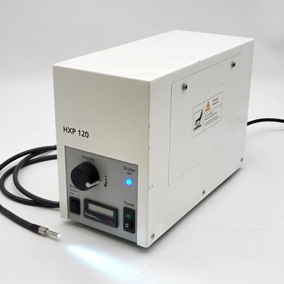 Zeiss HXP 120 Microscope Fluorescence Illuminator & Light Guide 423013-0000-000 - microscopemarketplace