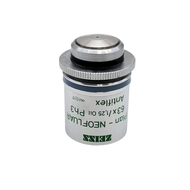 Zeiss Microscope Objective Plan Neofluar 63x 1.25 Oil Ph3 Antiflex 440469 - microscopemarketplace