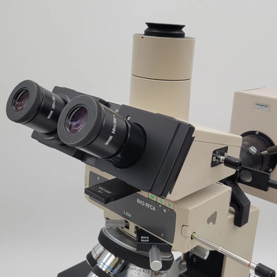 Olympus Microscope BH2 with DIC / NIC, Fluorescence, & Nanodyne LED Light BH-2 - microscopemarketplace