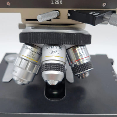 Olympus Microscope BH2 with DIC / NIC, Fluorescence, & Nanodyne LED Light BH-2 - microscopemarketplace