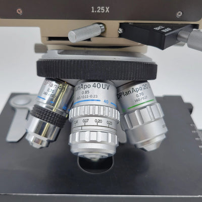Olympus Microscope BH2 with DIC / NIC, Fluorescence, & Nanodyne LED Light BH-2 - microscopemarketplace