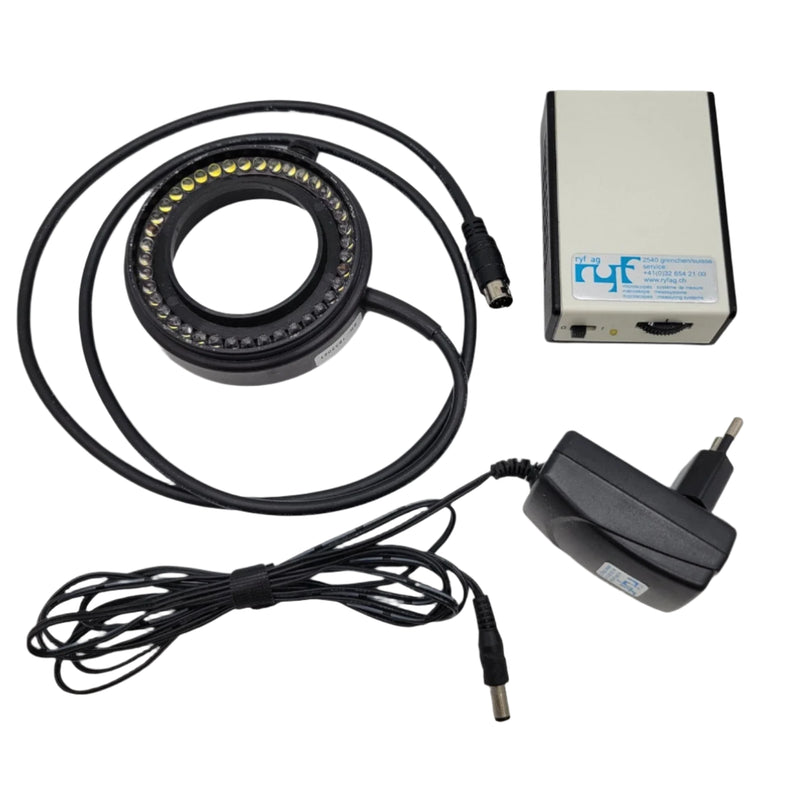 Ryf Techniquip Stereo Microscope LED 66mm Ring Light w. Controller European Plug - microscopemarketplace