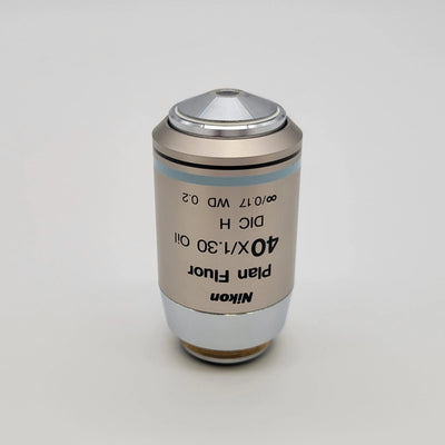 Nikon Microscope Objective CFI Plan Fluor 40x Oil DIC H - microscopemarketplace