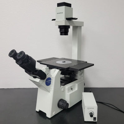 Olympus Microscope IX51 with Camera, Tilting Head & Phase Contrast | Tissue Culture - microscopemarketplace
