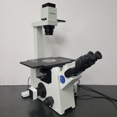 Olympus Microscope IX51 with Camera, Tilting Head & Phase Contrast | Tissue Culture - microscopemarketplace