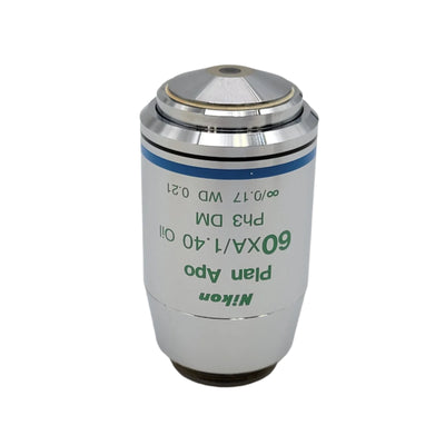 Nikon Microscope Objective CFI Plan Apo 60XA 1.40 Oil Ph3 DM 60x Phase Contrast - microscopemarketplace