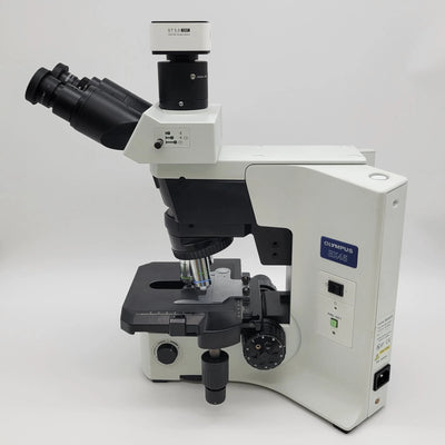 Olympus Microscope BX45 with Phase Contrast, Trinocular Head & Camera (Copy) - microscopemarketplace