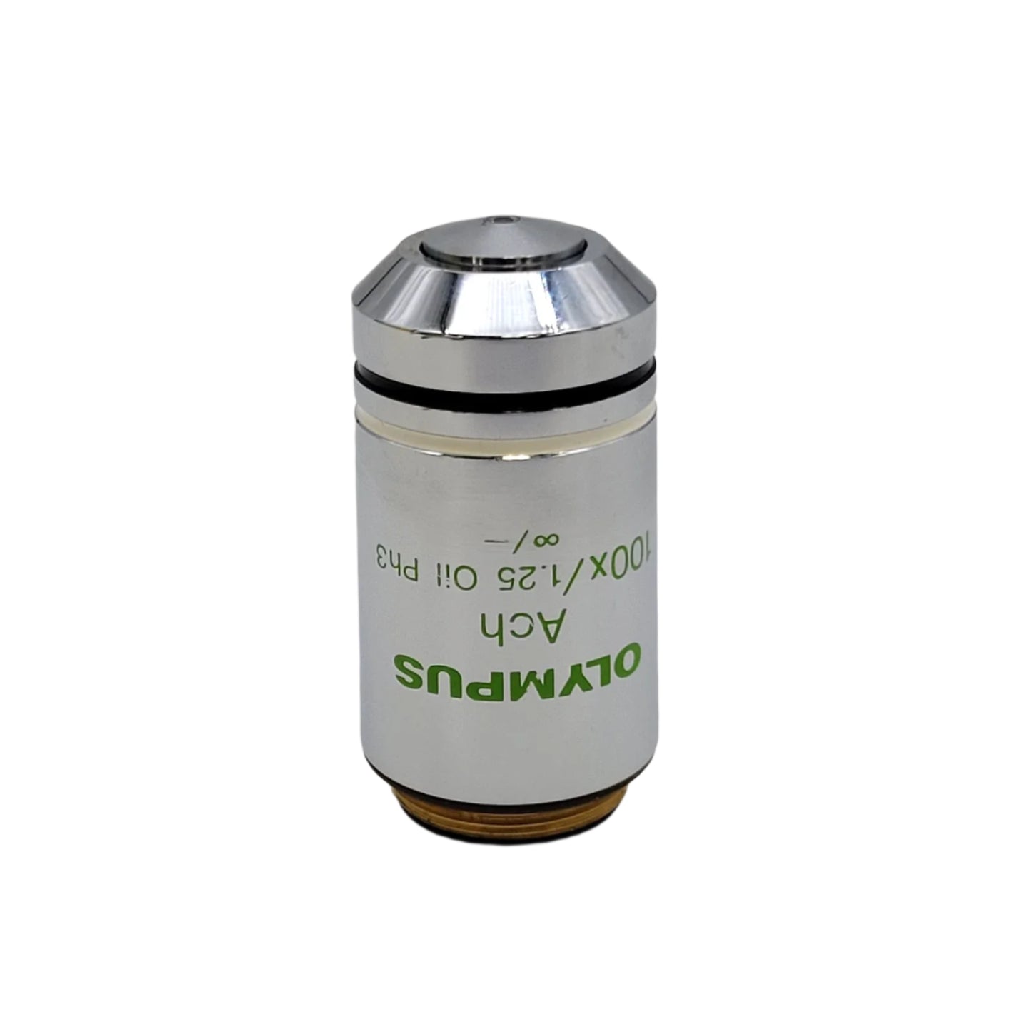 Olympus Microscope Objective Ach 100x Oil Ph3 Phase Contrast - microscopemarketplace