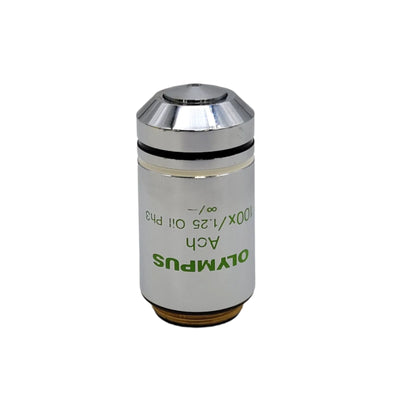 Olympus Microscope Objective Ach 100x Oil Ph3 Phase Contrast - microscopemarketplace
