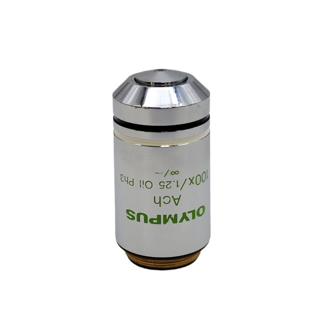 Olympus Microscope Objective Ach 100x Oil Ph3 Phase Contrast - microscopemarketplace