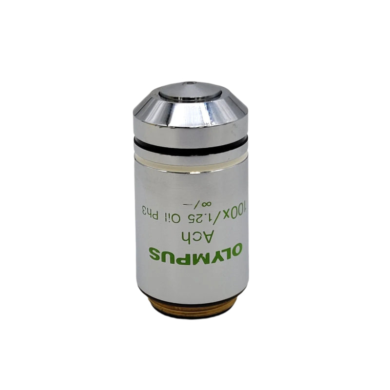 Olympus Microscope Objective Ach 100x Oil Ph3 Phase Contrast - microscopemarketplace