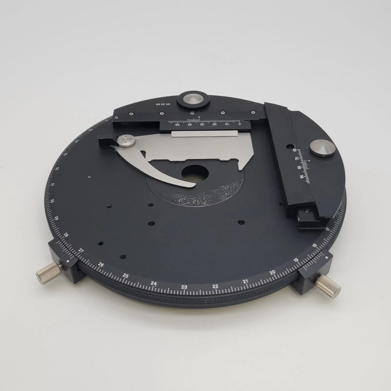Zeiss Microscope Rotating Pol Stage 432007 with XY Coax Slide Holder 453560 - microscopemarketplace