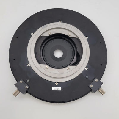 Zeiss Microscope Rotating Pol Stage 432007 with XY Coax Slide Holder 453560 - microscopemarketplace