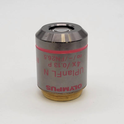 Olympus Microscope Objective UPlanFL N 4x P Pol - microscopemarketplace