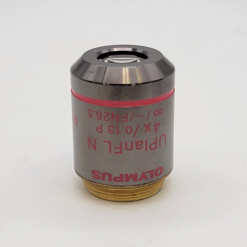 Olympus Microscope Objective UPlanFL N 4x P Pol - microscopemarketplace