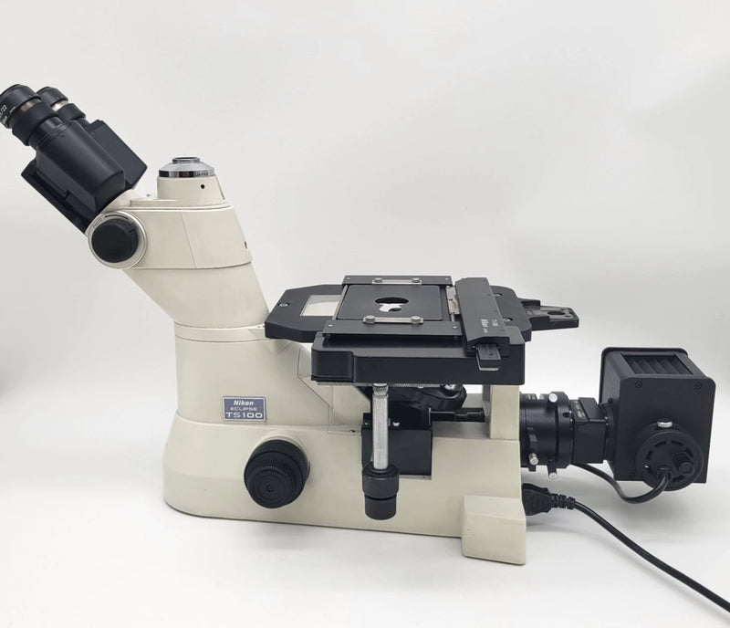 Nikon Microscope TS100 Metallograph Metallurgical with 5x, 10x, 20x, 50x, & 100x - microscopemarketplace