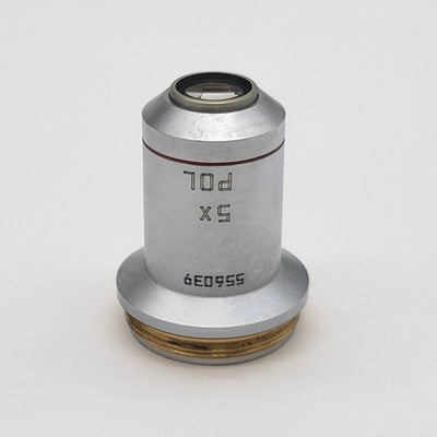 Leica Microscope Objective N Plan 5x Pol Polarizing 556039 - microscopemarketplace