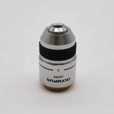 Olympus Microscope Objective DPlan 4x PO Polarizing - microscopemarketplace