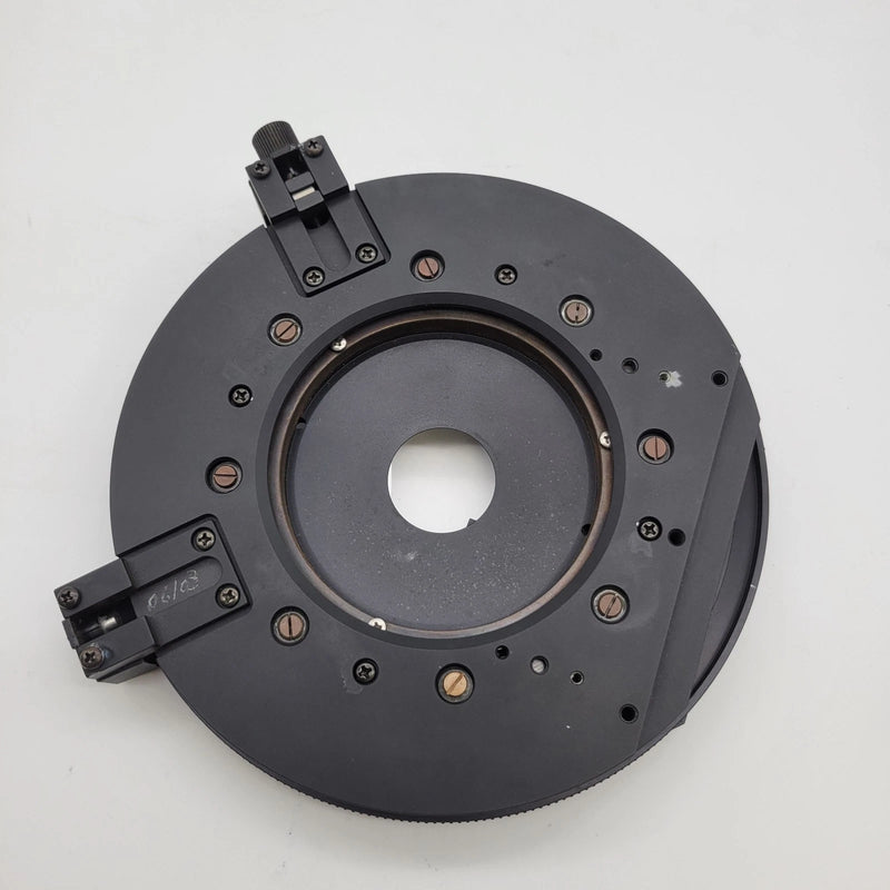 Leica Microscope Pol Rotary Stage with Advanced Object Guide Slide Holder - microscopemarketplace