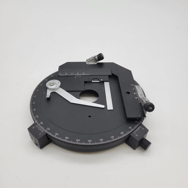 Leica Microscope Pol Rotary Stage with Advanced Object Guide Slide Holder - microscopemarketplace