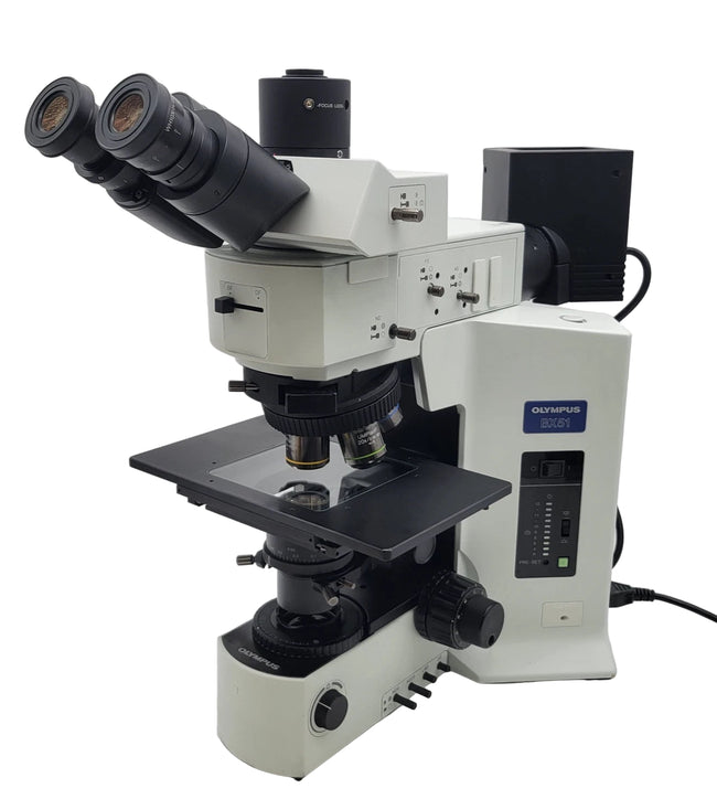 Olympus Microscope BX51 Metallurgical Brightfield/Darkfield with Trinocular Head - microscopemarketplace