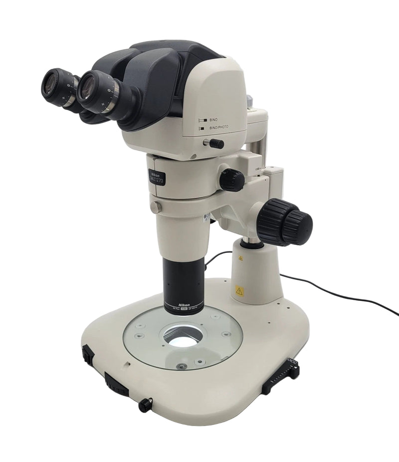 Nikon Stereo Microscope SMZ1270i with Tilting Trinocular Head & Diascopic Stand - microscopemarketplace